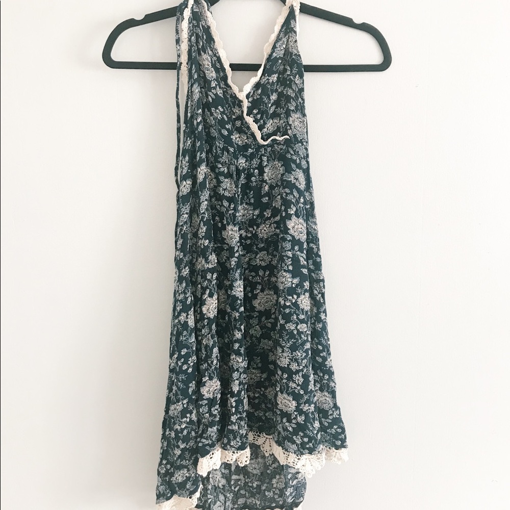 navy blue floral dress